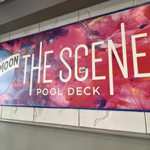 Signage in the game room/ snack bar