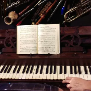 You're allowed to play some pianos on display