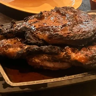 Way over half fat in n both pieces