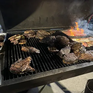Fire grilled steaks!