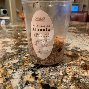 Chocolate cranberry fresh granola