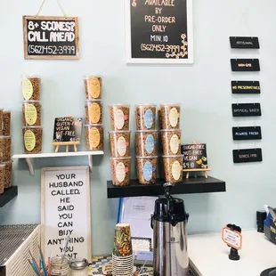 a variety of baked goods