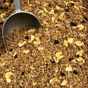 No sugar granola!! Our unsweetened blueberry banana granola