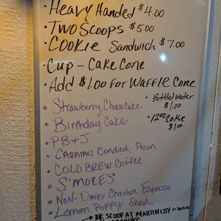 8 flavors, changing regularly