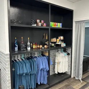 a display of clothing