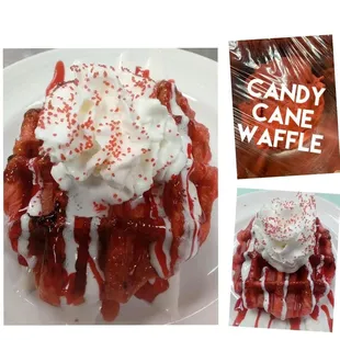 Liege waffle Candy Cane