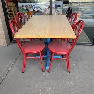 Cute outside seating