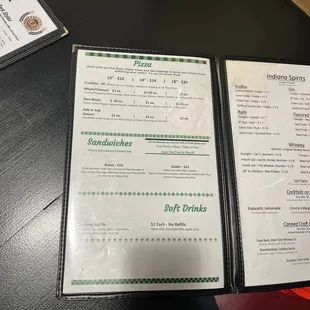 the scoreboard of a restaurant