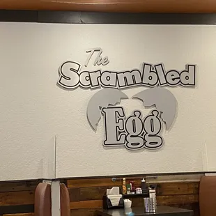 Restaurant logo right in the dining room