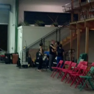 The actors after the event