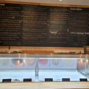 Menu board - tons of flavors!
