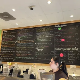 a woman behind the counter