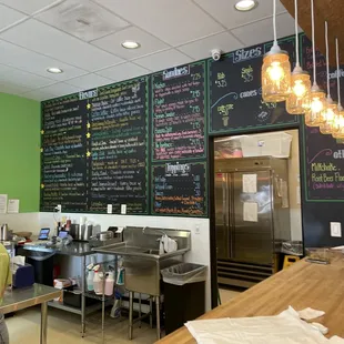 Interior with menu