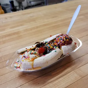 a banana split