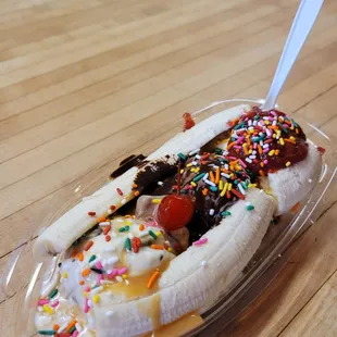 a banana split