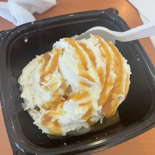 Blondie with the best Sweet Cream Honeycomb Ice Cream
