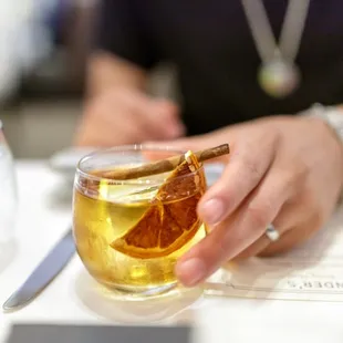 Kings of Old $17 &quot;makers mark special cask, honey liquor, amaro, luxardo, cinnamon smoked glass, dehydrated orange, toasted cinnamon&quot;