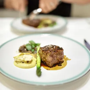 Grilled Wagyu Tajima &quot;asparagus, cauliflower, mushrooms, artichoke&quot;