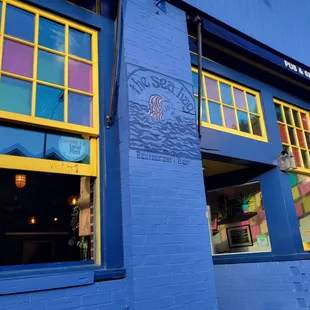 the front of the building