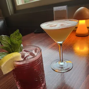 Left: blackberry smash, right: bow and arrow