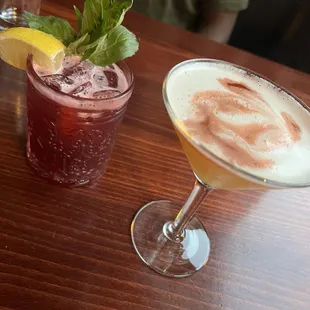 Left: blackberry smash, right: bow and arrow