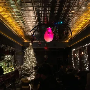 During the holidays they get a real tree and the entire bar smells like a lovely forest