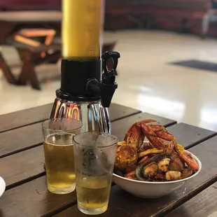 a plate of food on a table