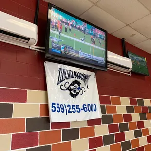 The Seafood Company seating area.