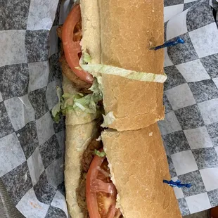 Crab cakes po-boy; awesome