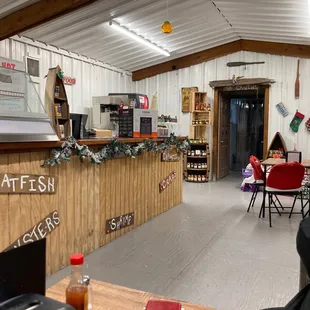 the inside of the restaurant