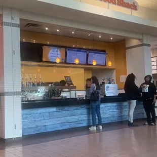 Inside Mayfair mall in food court