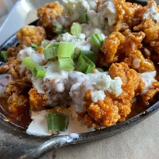 Sweet Heat Oysters w/ Bleu Cheese.