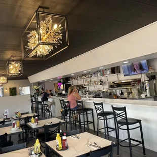 The old layout has been revamped with a very modern interior and lighting.