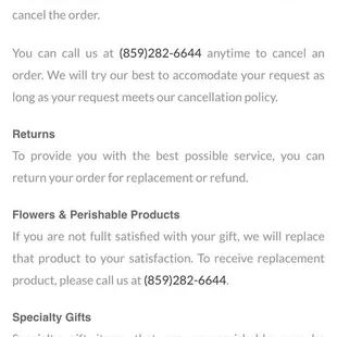 Refund policy from 5/9/2020