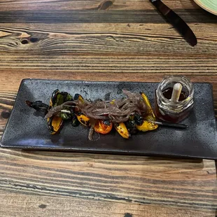 Grilled Peppers w Caramelized Onions and Honey