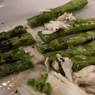 Crab and asparagus