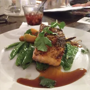 Honey and Soy glazed Salmon.