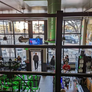 the view from the second floor