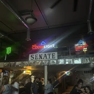 Inside. Upstairs has pool table