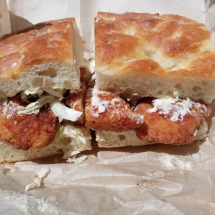 Crispy chicken sando