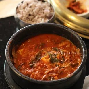 Kimchi Jigae ($13) - Kimchi, pork, tofu