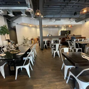 the dining area of a restaurant