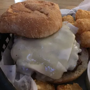 Tasty Swiss on a good burger