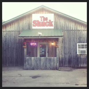 the front of the shack