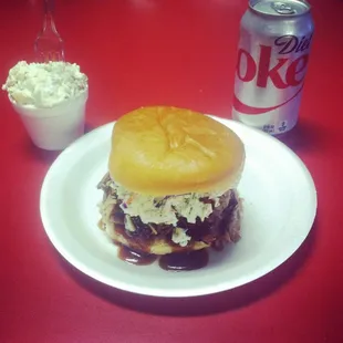 BBQ Sandwich and Potato Salad