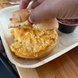 &quot;Grilled cheese&quot; on a hamburger bun