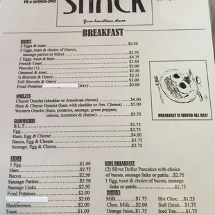 Breakfast Menu