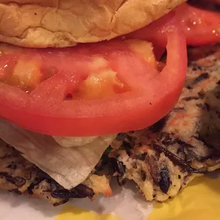 Vegetarian wild rice burger