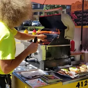 Grill master John on the job.
