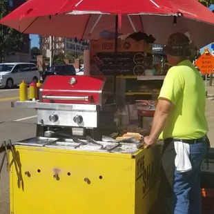 John's assistant ready to serve.